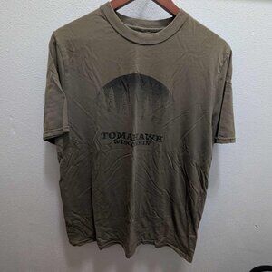*10/$10* Men's Olive Green Tomahawk Wisconsin T-shirt - Size Medium